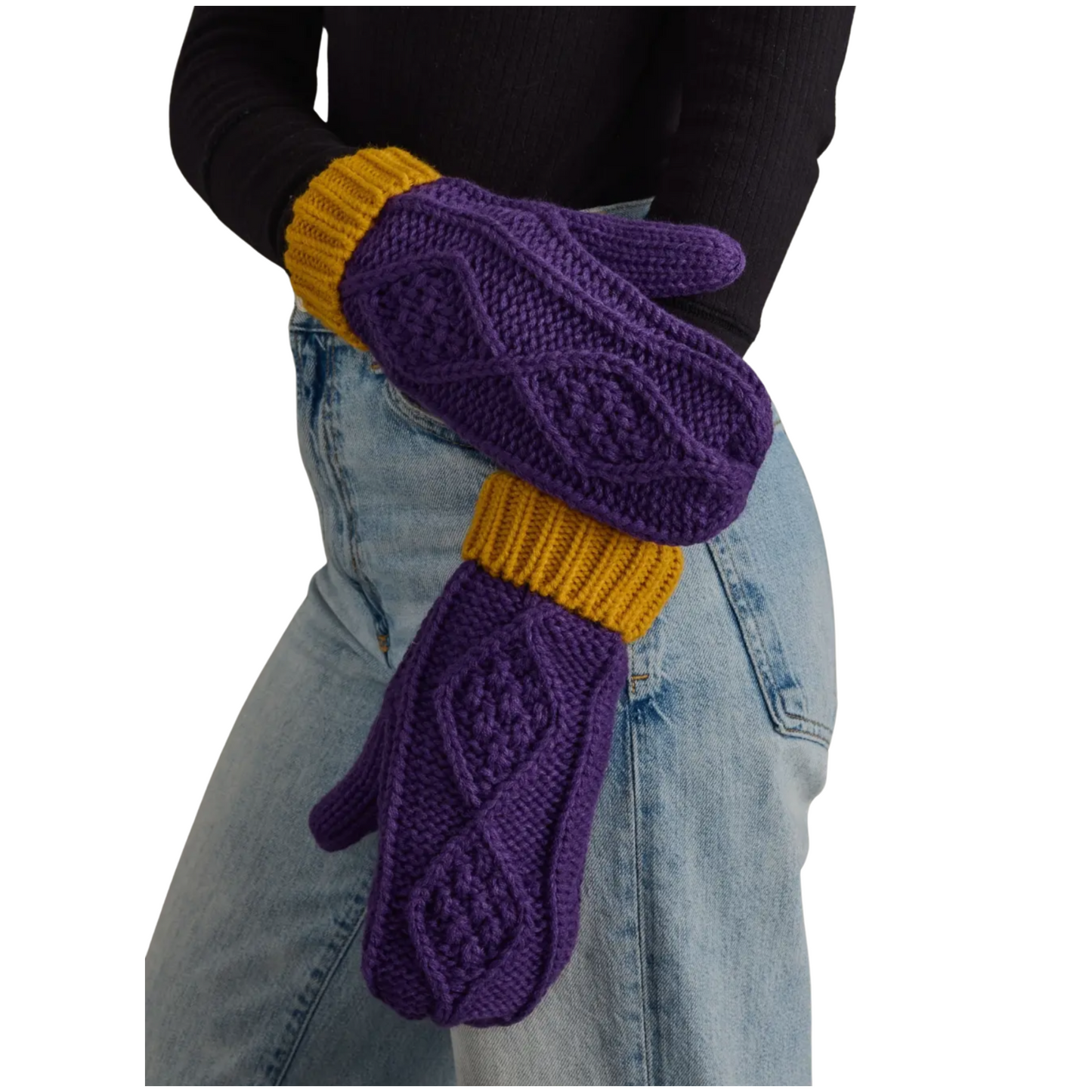 Purple & Gold Mittens