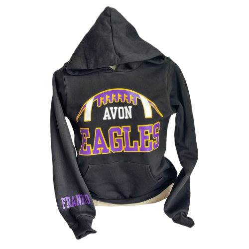 Youth Avon Eagles Football Hoodie DeFiore Designs