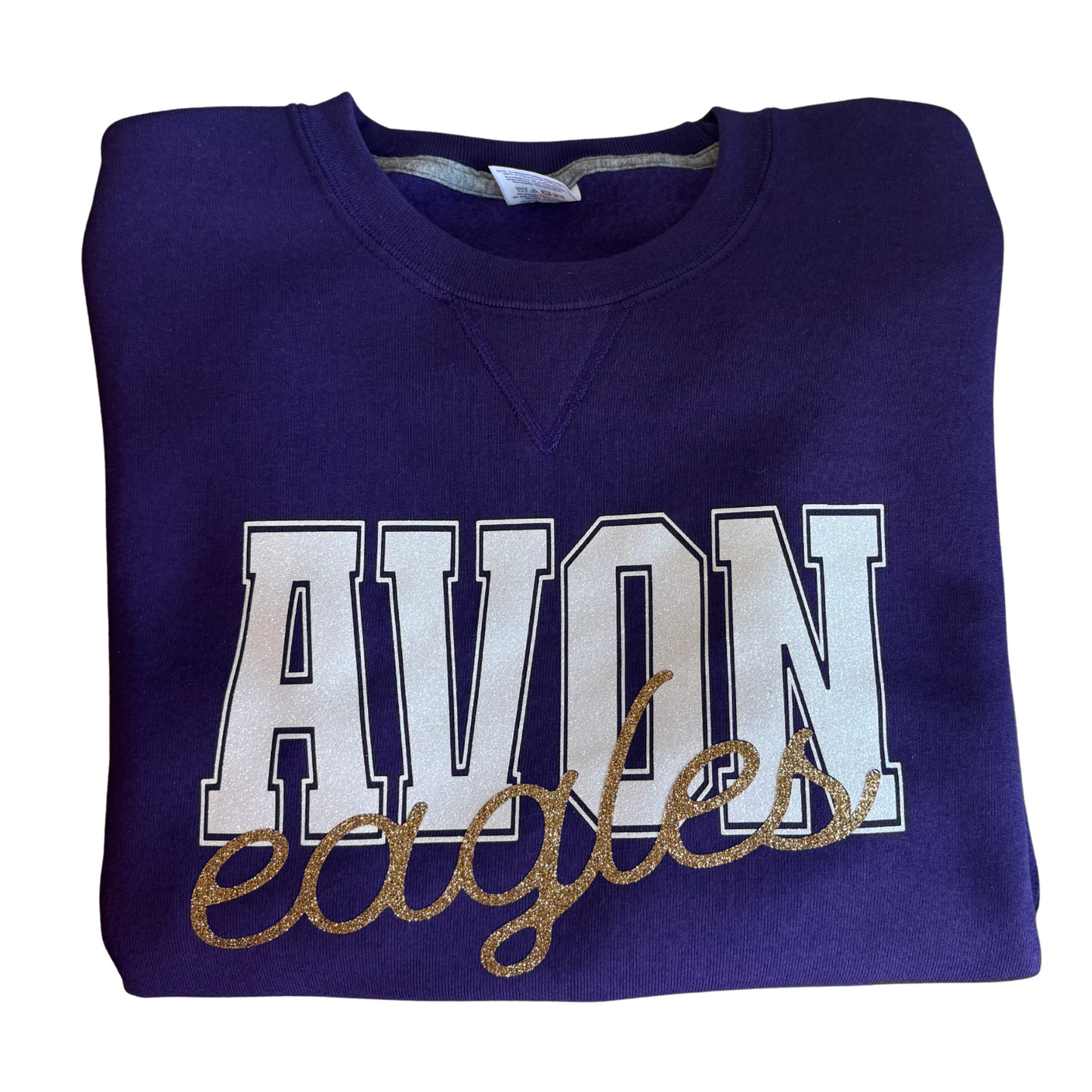 Avon Eagles Campus Block Crew Sweatshirt