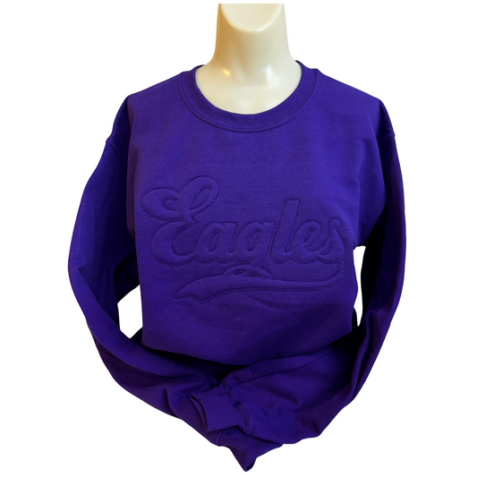 Vintage Game Day Purple/Purple Embroidered Crew