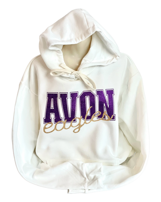 Adult Avon Eagles Campus Block Hoodie - Hoodies