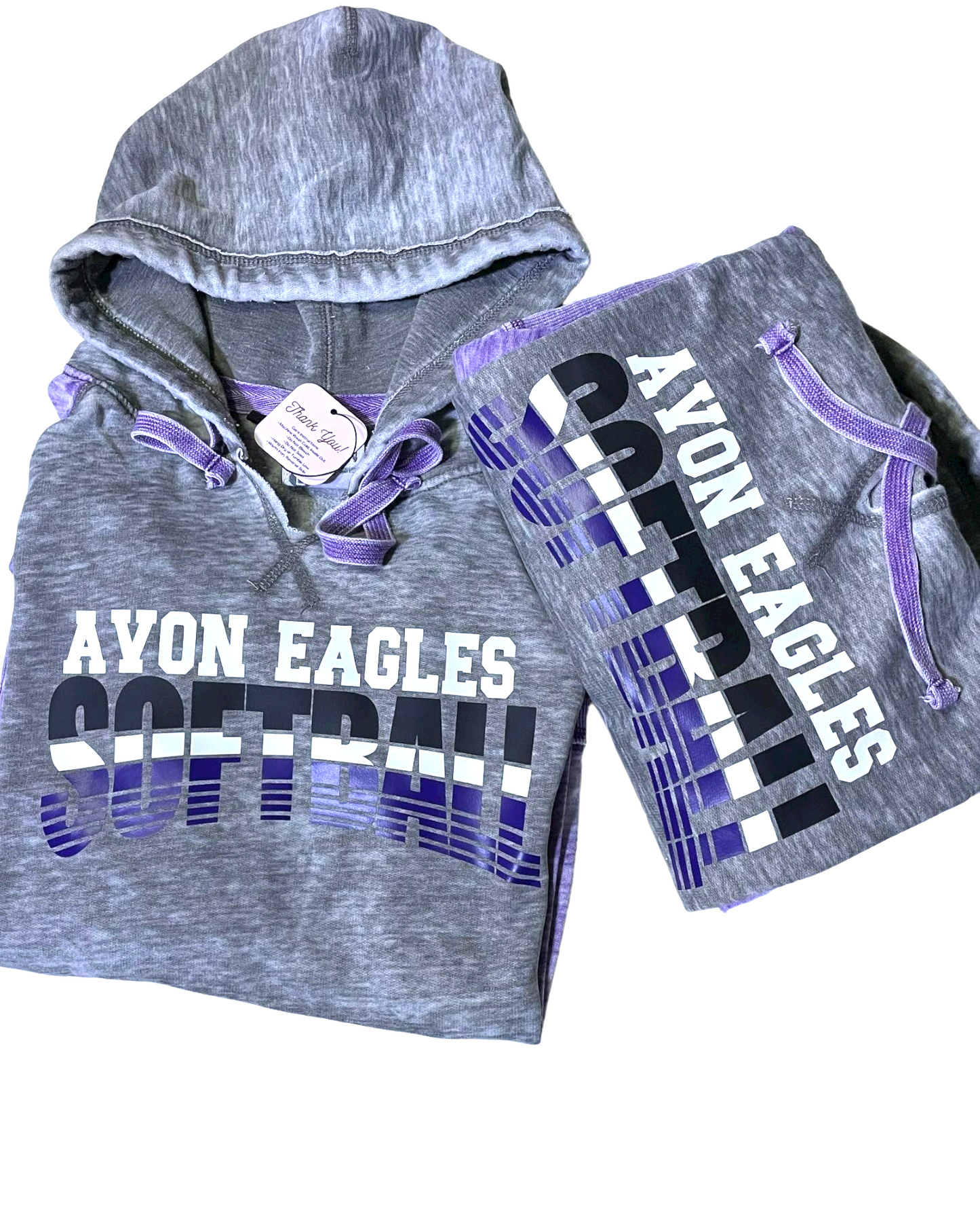 Adult Avon Eagles Softball Vintage Raglan Hoodie