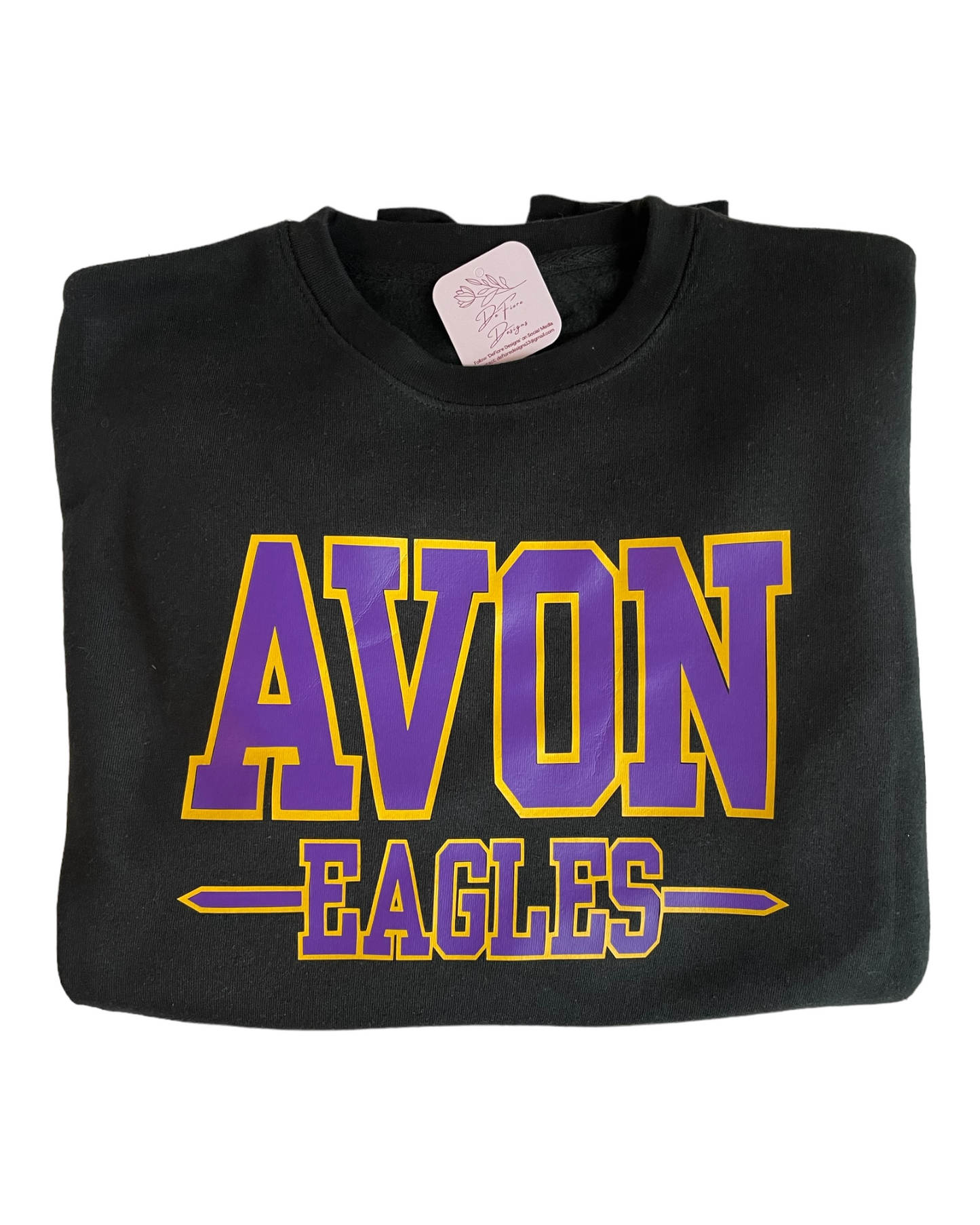 Adult Varsity Avon Eagles Design Crewneck or Hoodie