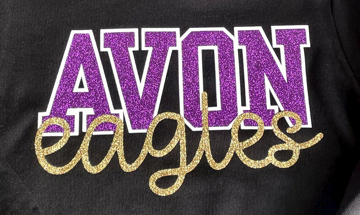 Ladies Vintage Crew Campus Block Avon Eagles – DeFiore Designs